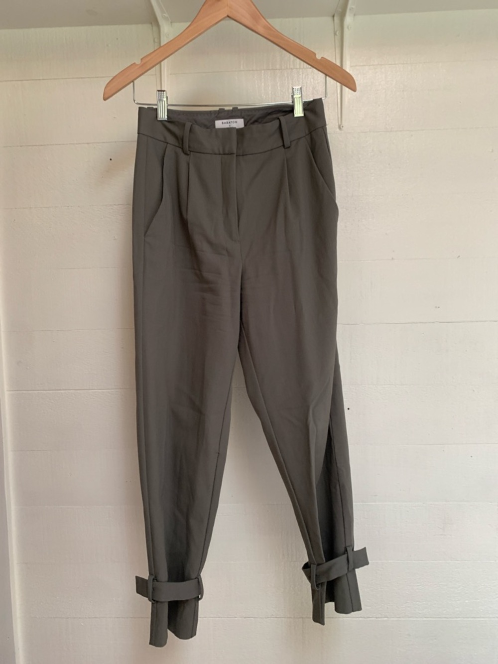 Babaton Olive Gray Tailored Trousers